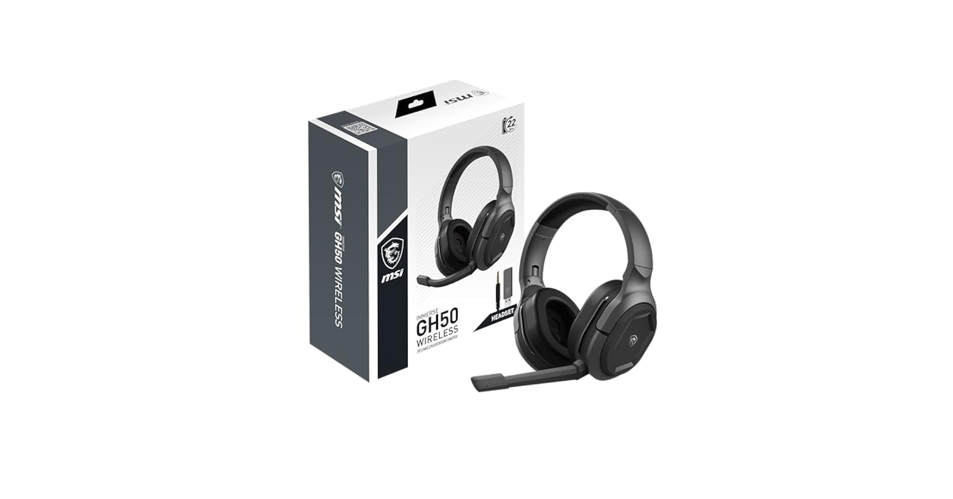 Amazon.com: MSI Immerse GH50 Wireless Gaming Headset – 22 Hr